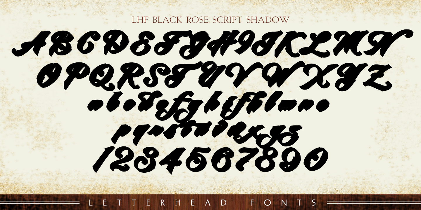 Ejemplo de fuente LHF Black Rose Script #3